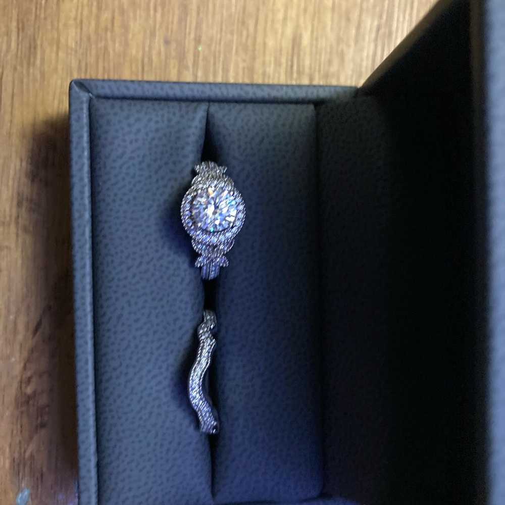 Sterling silver wedding set